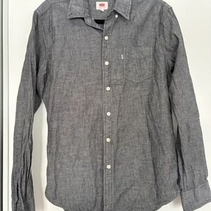 Levi's Men's Charcoal Button-Down Shirt